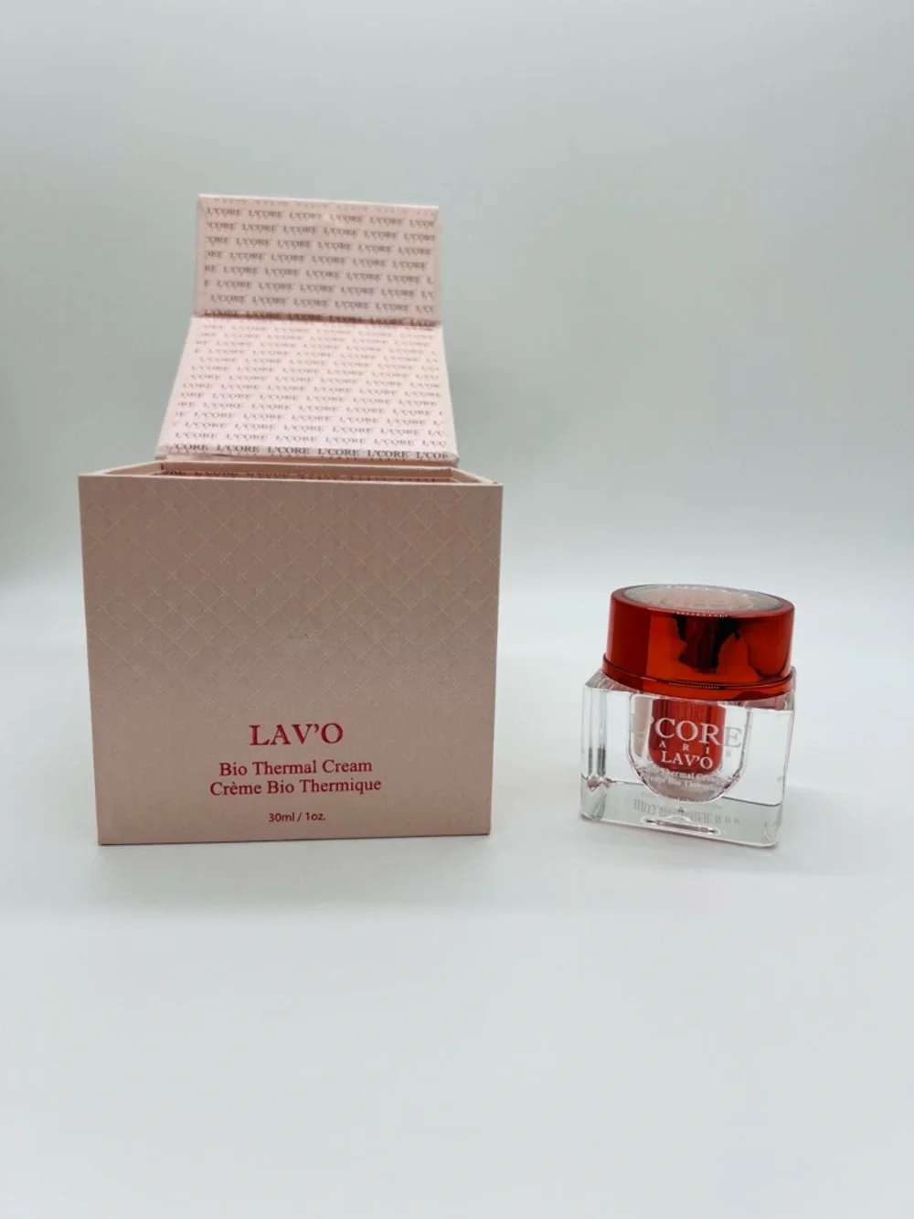 L'CORE Paris LAV’O Bio Ruby Infused Thermal Cream  -  1 ounce NIB